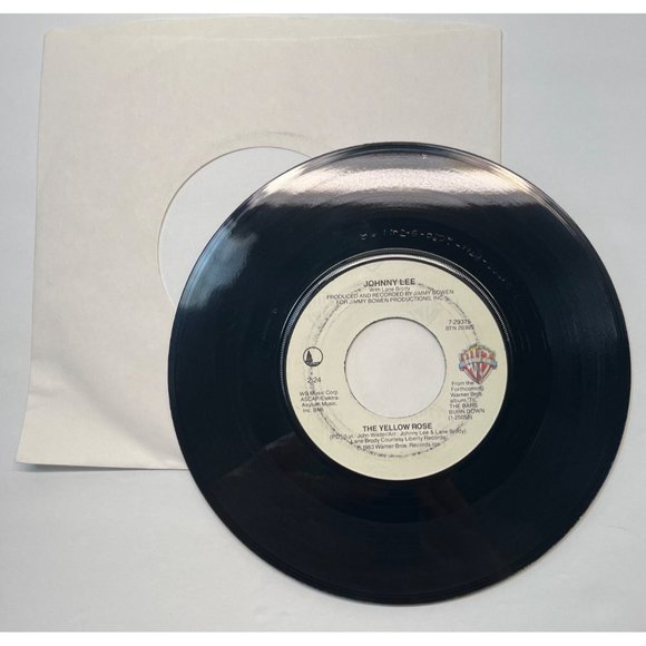 Johnny Lee Say When / The Yellow Rose 45 Country Warner Bros 7-29375 VG+ - Picture 4 of 4